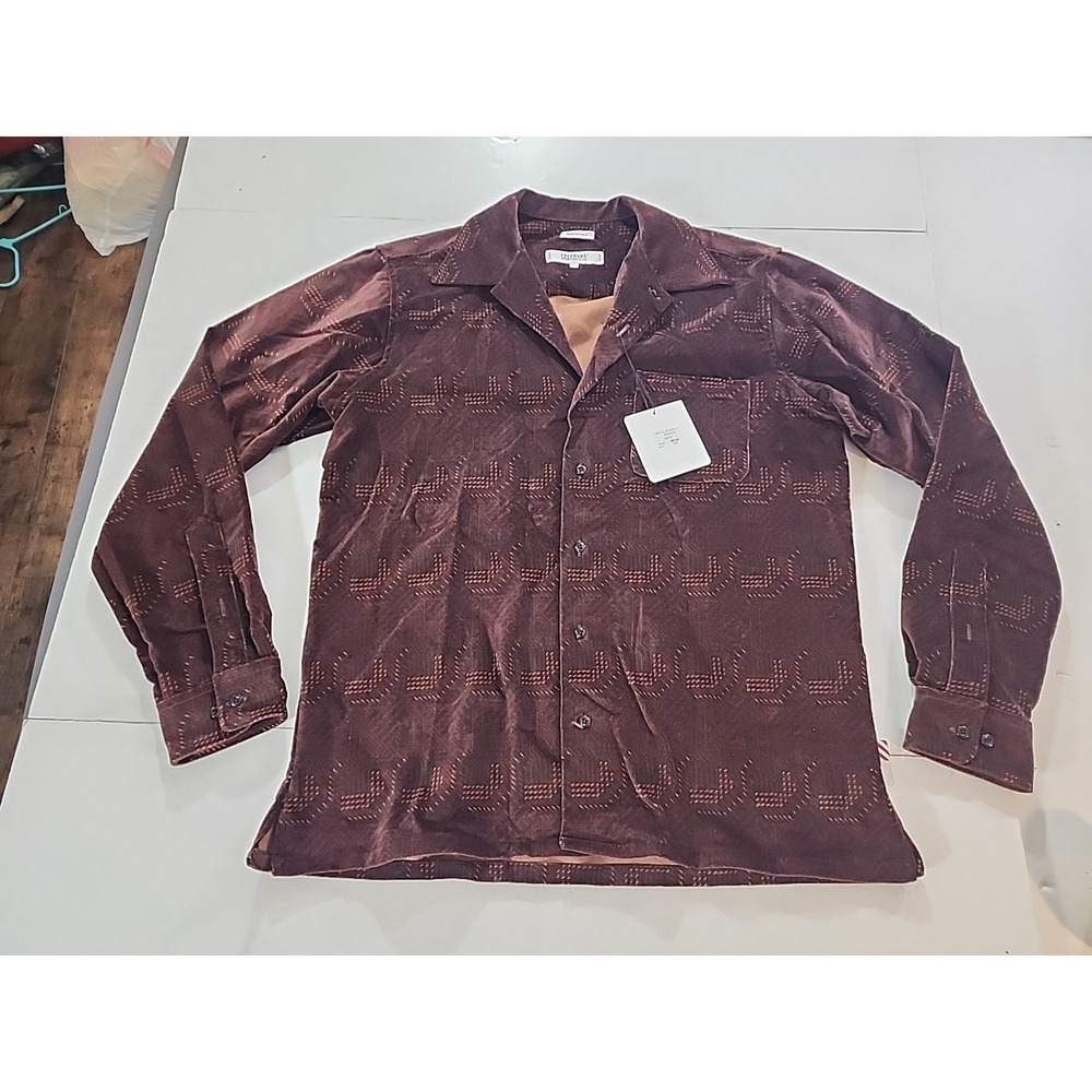 Freemans Sporting Club FSC Camp Collar Shirt Burgundy FW20 Men's Large USA Made